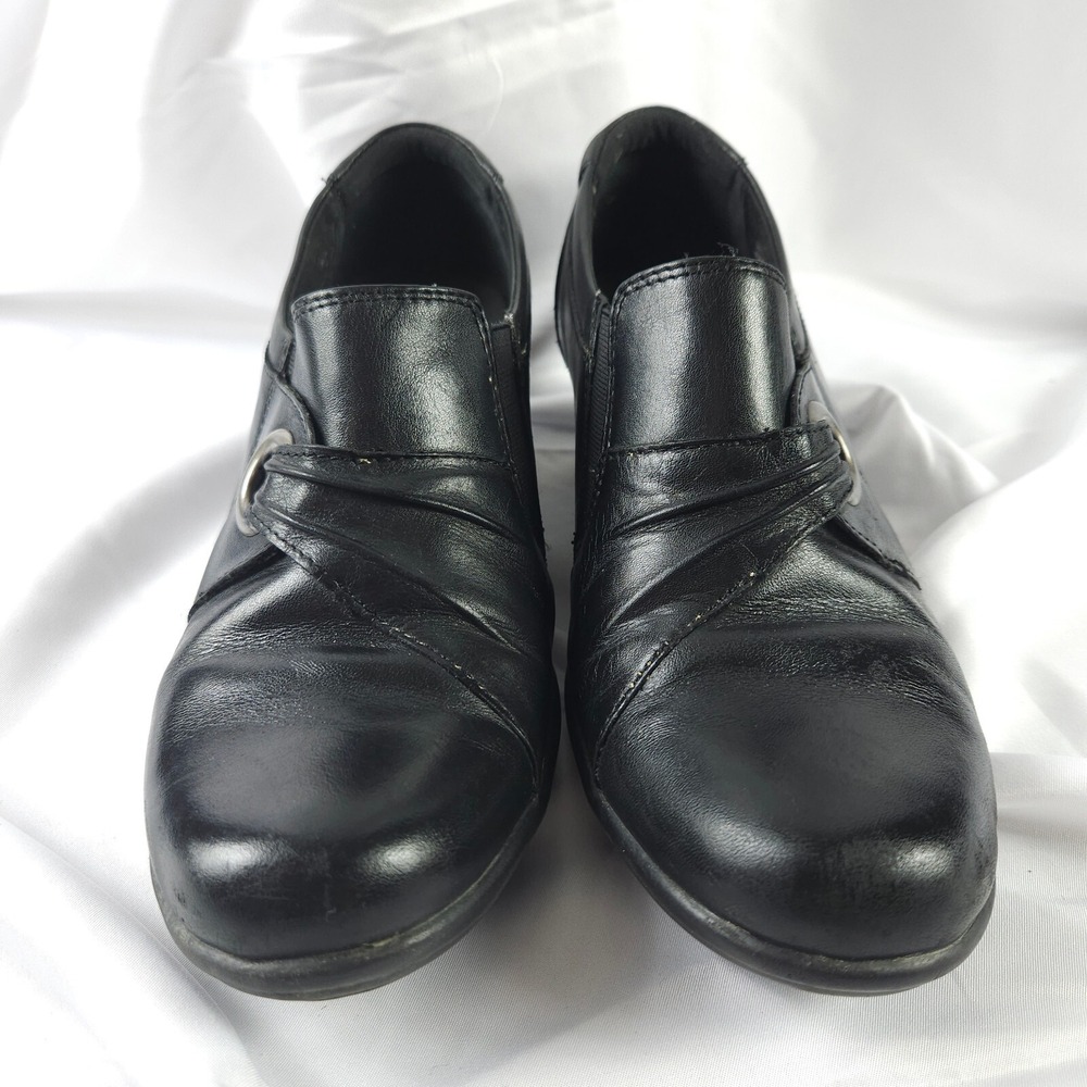 Clarks Black Bendable Slide-On Bootie Shoes Women's US 7M Stretch 38476